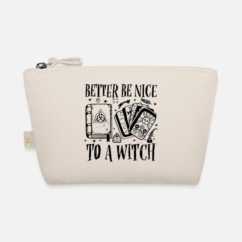 Sei lieber nett zu einer Hexe | Hexen Geschenkidee Bio-Täschchen