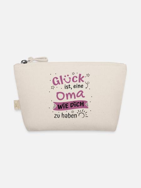 Glück Ist Eine Oma Wie Dich Zu Haben Geschenk Oma - Bio-Täschchen - Natur - Vorne