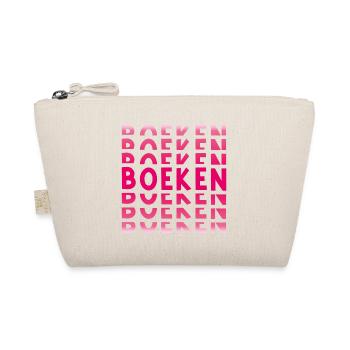 Books in pink gradient - Organic Pouch - nature - Front