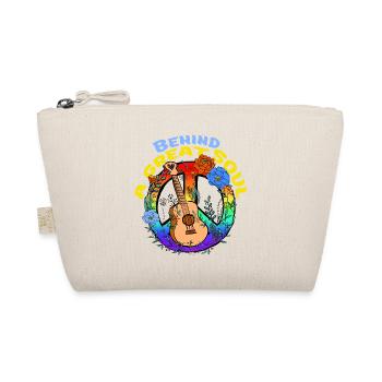 LGBTQ Peace Soul Saying Freedom Hippie Guitar - Organic Pouch - nature - Front