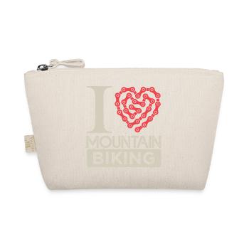 I love mountain biking I love mountain biking - Organic Pouch - nature - Front