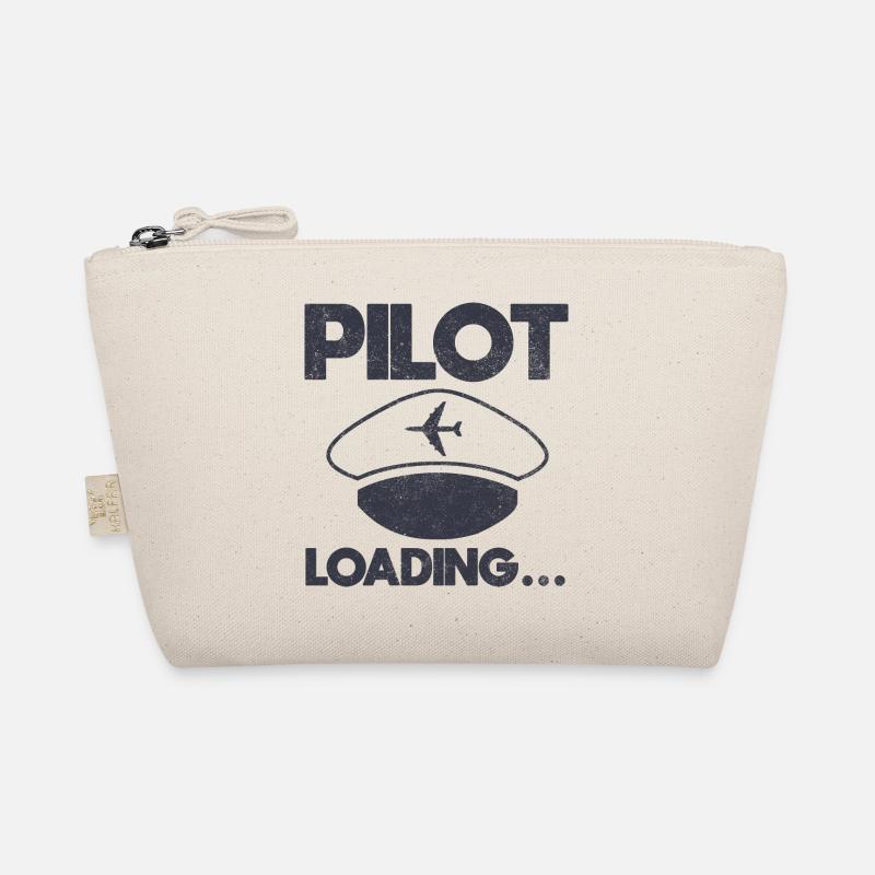 Airplane Pilot Flying Training I Gift Organic Pouch