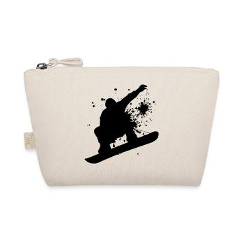 Herren Snowboard Damen Wintersport Snowboarder - Bio-Täschchen - Natur - Vorne