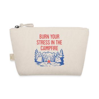 Burn Your Stress in the Campfire Camping Funny - Bio-Täschchen - Natur - Vorne