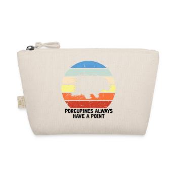 Porcupines Designs for Animal Lovers Rodent - Organic Pouch - nature - Front