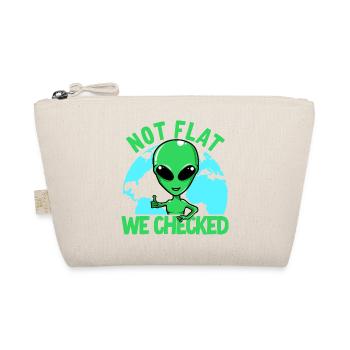 Not Flat We Checked - Organic Pouch - nature - Front