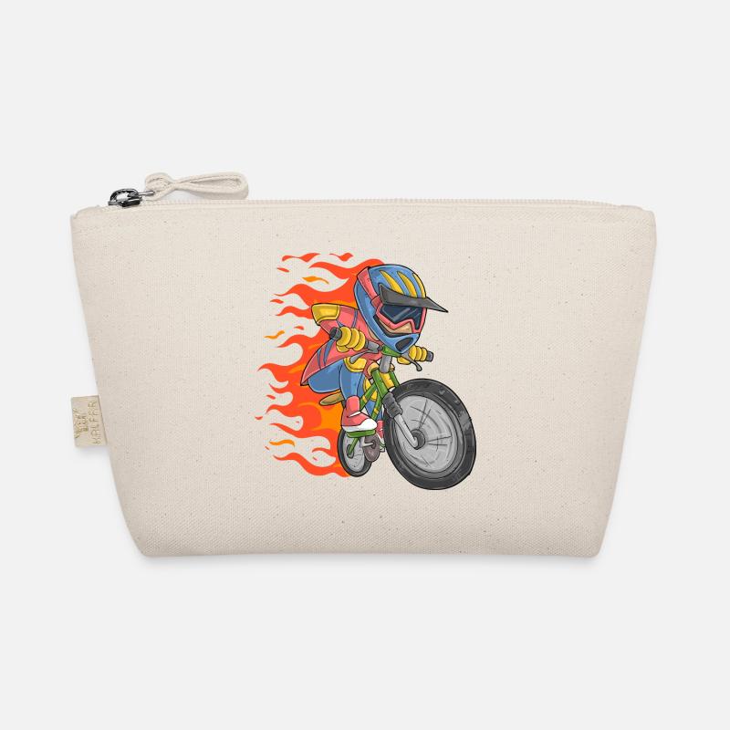 Biker mit Flammen Bio-Täschchen
