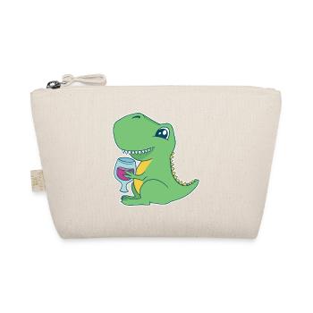 Dino Wine Dinosaur T-Rex Red Wine Glass Alcohol - Organic Pouch - nature - Front