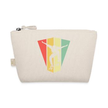skate skateboarding symbol retro vintage Olli icon - Organic Pouch - nature - Front