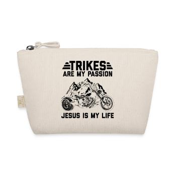 Trike Motorcycle | Trikes Triker Motorcycles Gift - Organic Pouch - nature - Front
