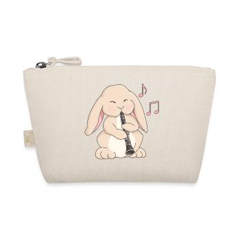 Clarinette mignonne jouant cartoon rabbit - Trousse biologique - nature - Devant