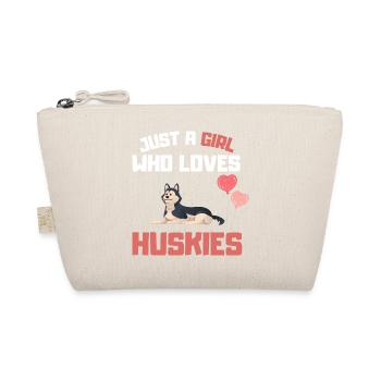 Seulement une fille qui aime les huskies chiens husky - Trousse biologique - nature - Devant