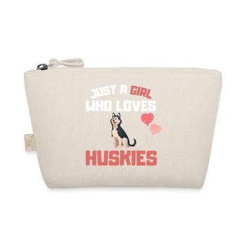 Chien Cadeau Husky Fille - Trousse biologique - nature - Devant