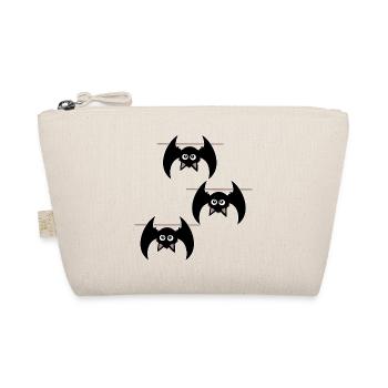 Halloween T-shirt Bat Spooky Cute Shirt - Organic Pouch - nature - Front