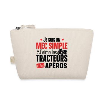 Tracteur Apéro Alcool Cadeau Vintage T-shirt Mug - Trousse biologique - nature - Devant