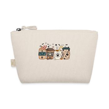 Hund Mama Kaffeeliebhaber, warmer gemütlicher Winter, Latte Iced - Bio-Täschchen - Natur - Vorne