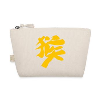 Affe (Houzi) TUSCHE Kanji (Chinesische Schrift) - Bio-Täschchen - Natur - Vorne