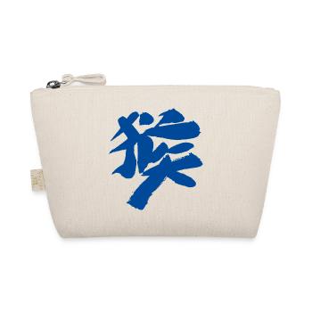 Affe (Houzi) TUSCHE Kanji (Chinesische Schrift) - Bio-Täschchen - Natur - Vorne