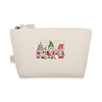 Cute Xmas Gnomes In Plaid Hats, Christmas Gnomes - Organic Pouch - nature - Front