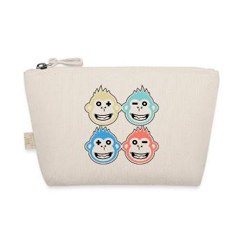 4 happy monkeys - Organic Pouch - nature - Front