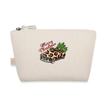 christmas truck, Merry Christmas Holiday - Organic Pouch - nature - Front