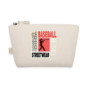 Baseball Baseballspieler USA Sport Vintage Retro - Bio-Täschchen - Natur - Vorne