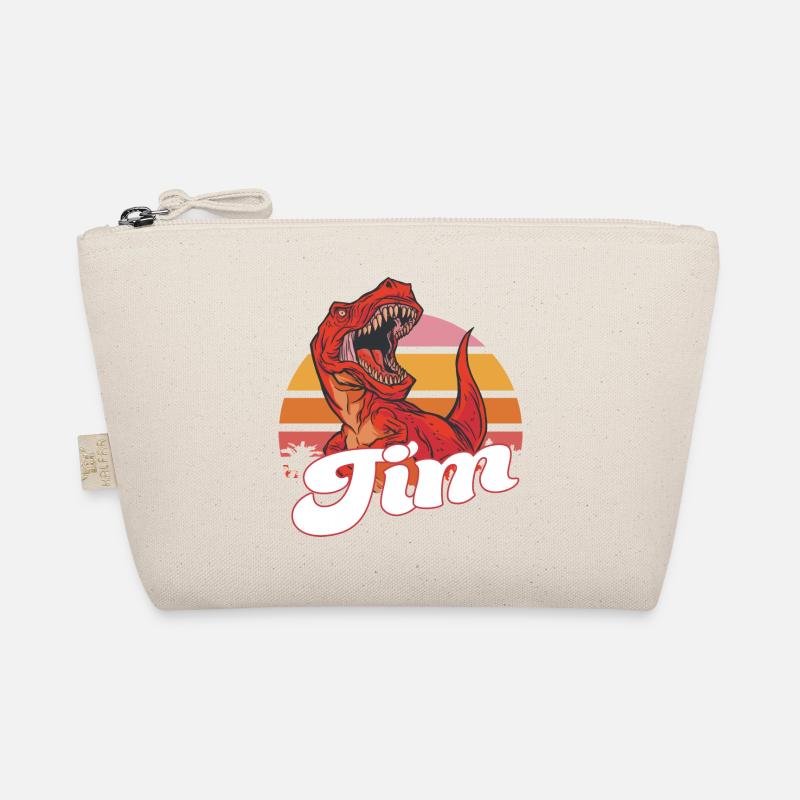 TIM - Beautiful boy name with T-REX Dino Organic Pouch