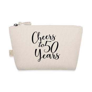 Cheers To 50 Years 50th Birthday Anniversary - Organic Pouch - nature - Front