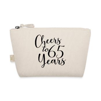 Cheers To 65 Years 65th Birthday Anniversary - Organic Pouch - nature - Front