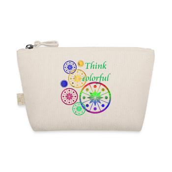 Fleur d’étoile avec le dicton Think colorful - Trousse biologique - nature - Devant