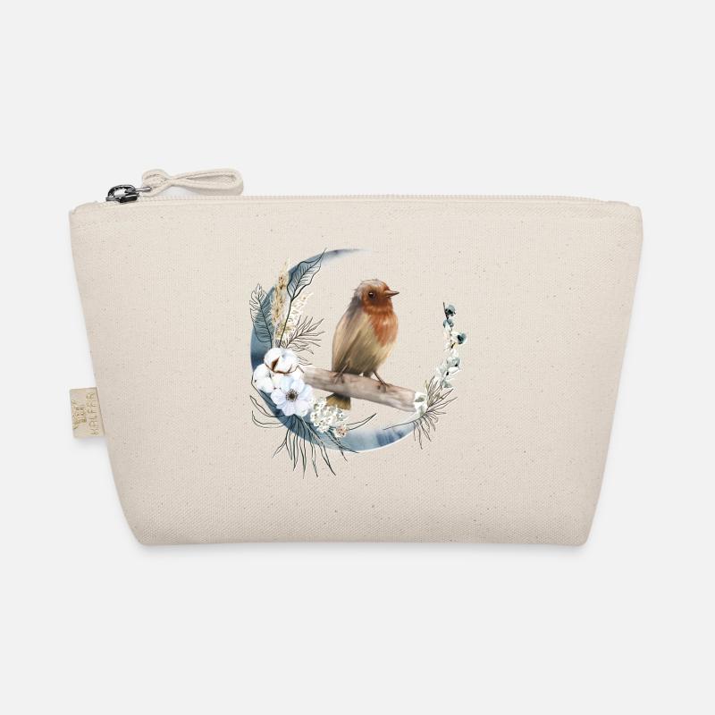 Rotkehlchen Vogelfreund Geschenk Bio-Täschchen