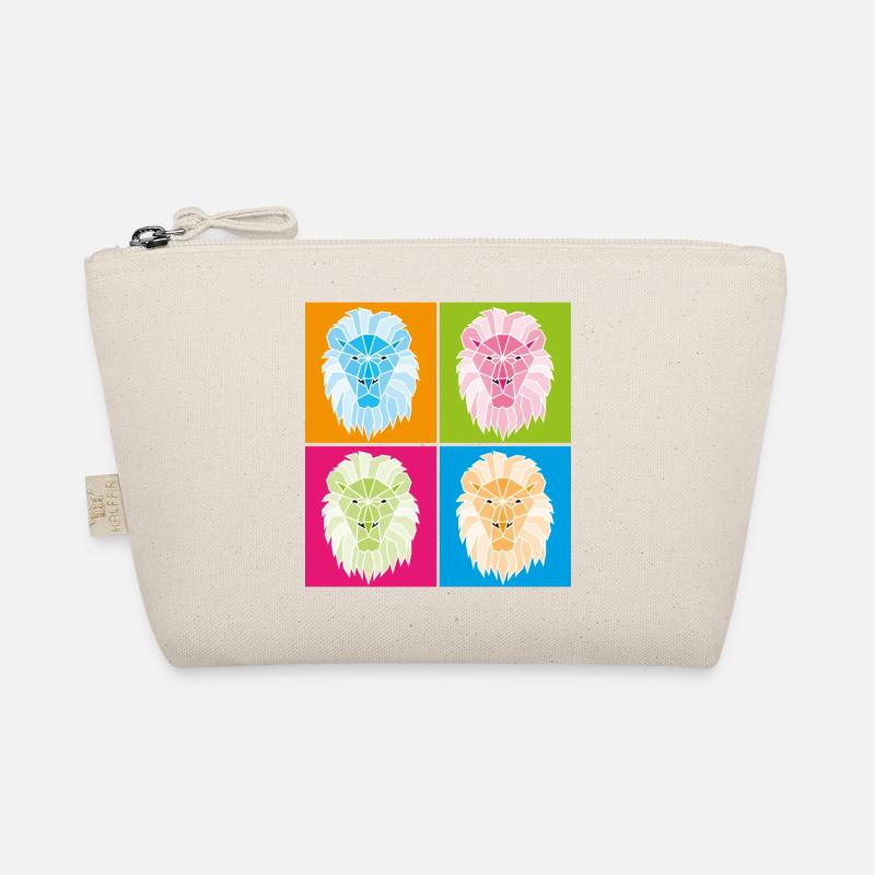 Lion geometric popart Organic Pouch