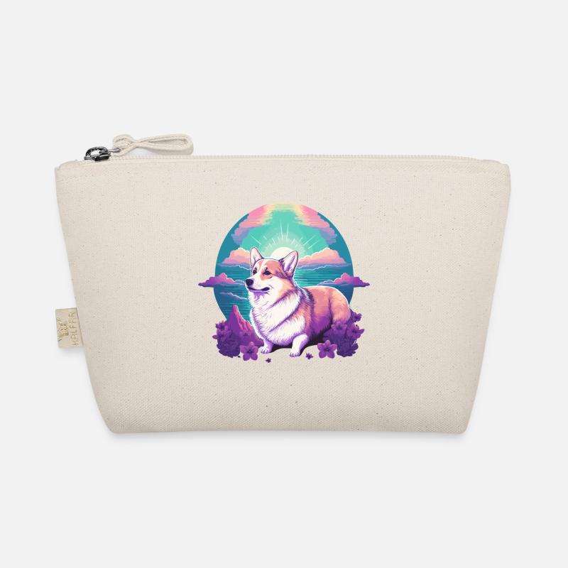 Corgi avec Illustration de fleurs Trousse biologique
