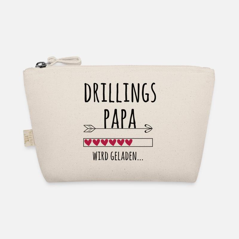 werdender Drillingspapa Schwangerschaft Drillinge Bio-Täschchen