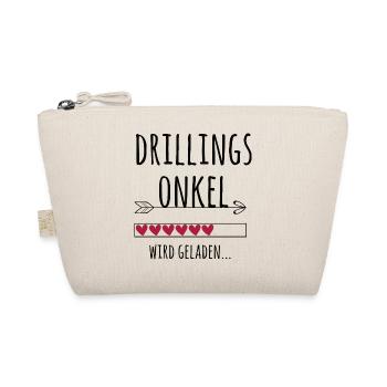 werdender Drillingsonkel Schwangerschaft Drillinge - Bio-Täschchen - Natur - Vorne