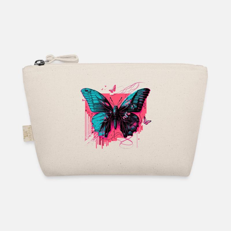 Butterfly in Technicolor Glow Organic Pouch