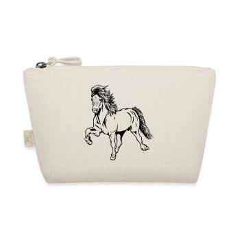 Icelandic stallion in Tölt - Organic Pouch - nature - Front