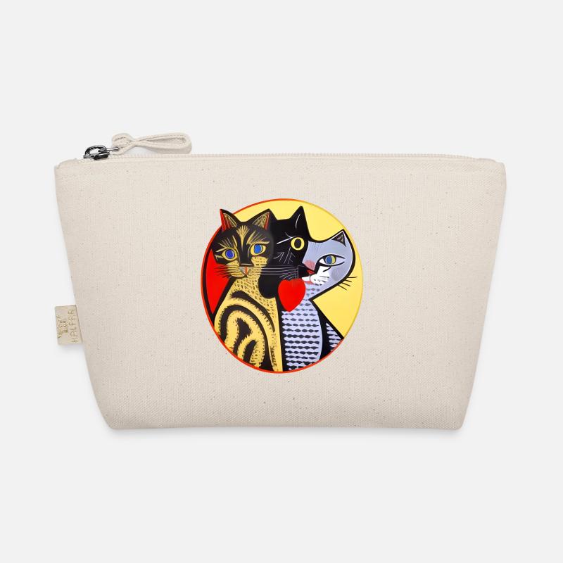 katzen 240red - Bio-Täschchen - Natur