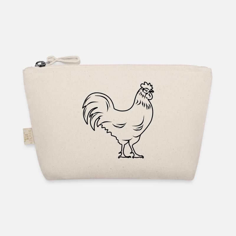 Rooster transparent Organic Pouch