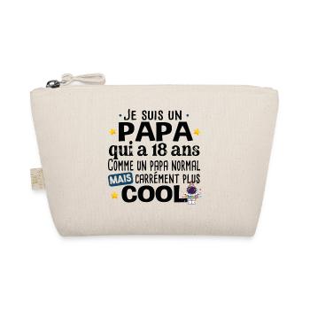 Papa 18 ans Anniversaire Fête des Pères Humour - Trousse biologique - nature - Devant
