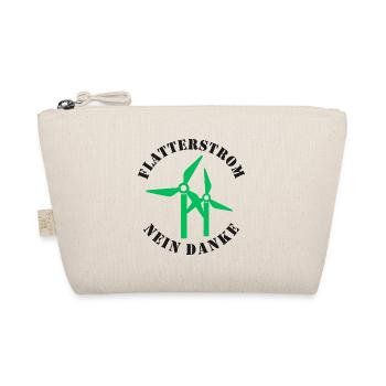 Flatterstrom Nein Danke, Windkraft Nein Danke - Bio-Täschchen - Natur - Vorne