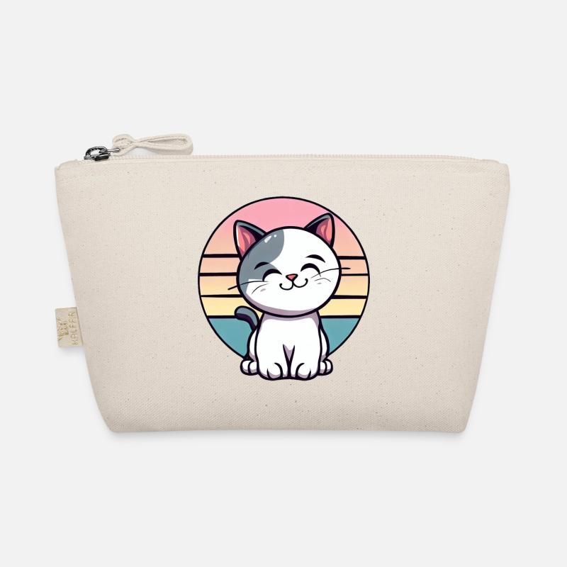 Vintage Cat Sunset Organic Pouch