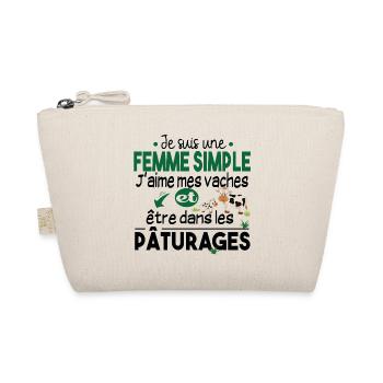 Vache Veau Animal Cadeau Femme Pâturage Fermière - Trousse biologique - nature - Devant