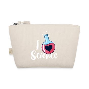 I Love Science Geschenk Für Wissenschaftler - Bio-Täschchen - Natur - Vorne