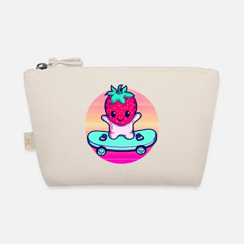 Skateboard fraise au coucher du soleil Trousse biologique