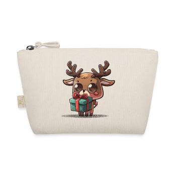 Rentier-Geschenk - Bio-Täschchen - Natur - Vorne
