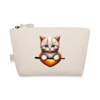 Cute cat in kayak - Organic Pouch - nature - Front