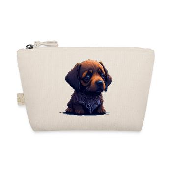Dachshund in Digital Style - Organic Pouch - nature - Front