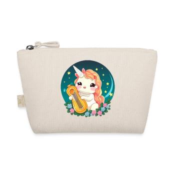 Unicorn with plucked instrument - Organic Pouch - nature - Front