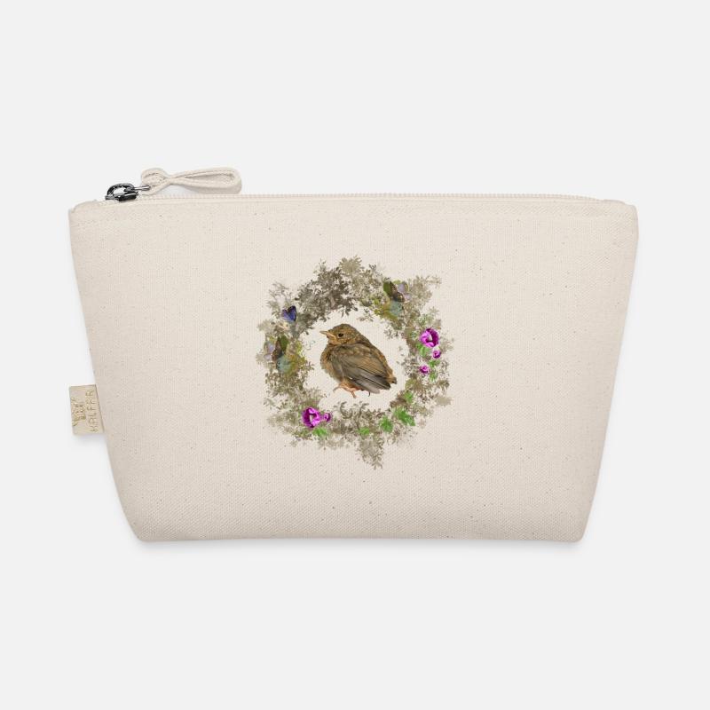 Robin aux fleurs délicates et aux bleus Trousse biologique